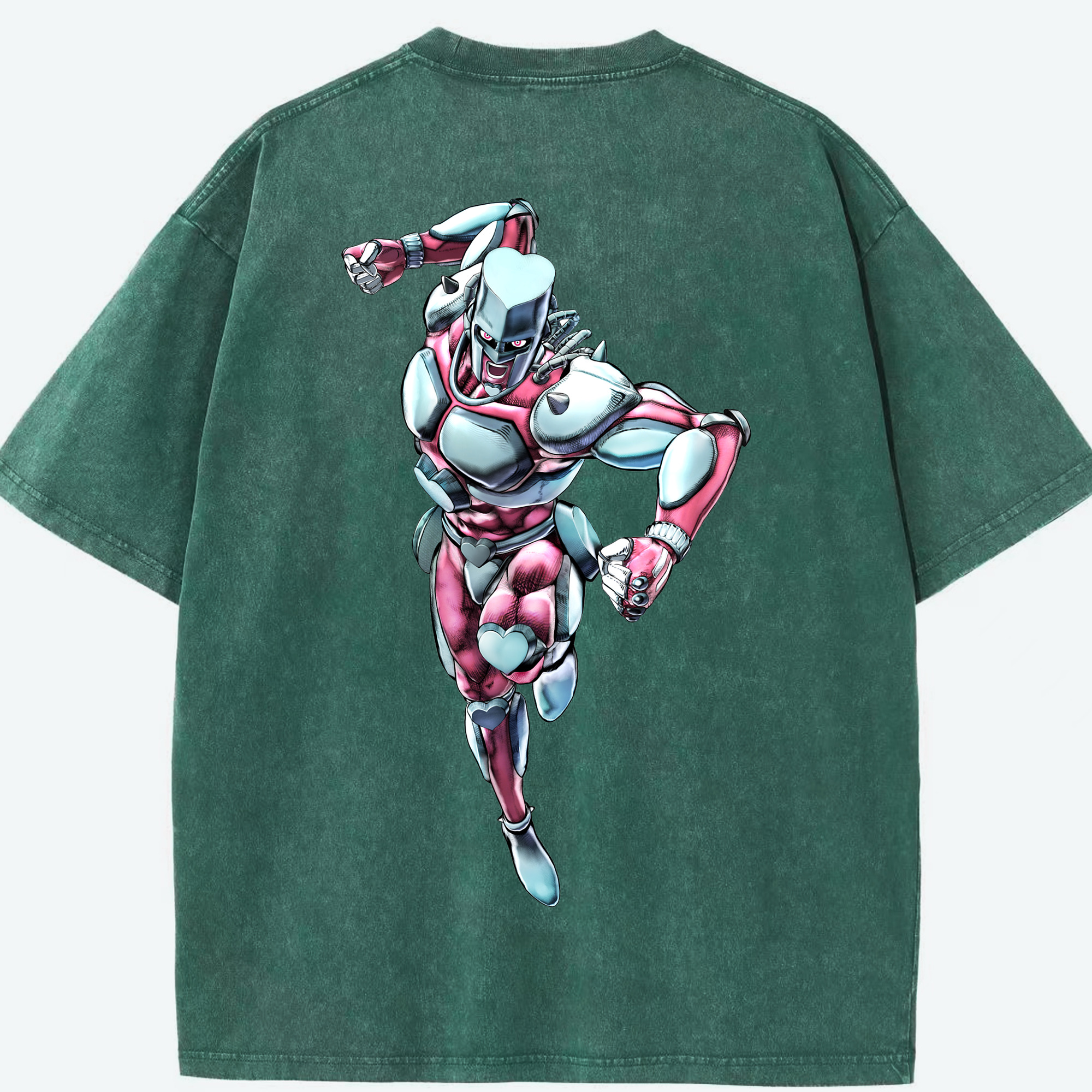 （画像用） ジョジョの奇妙な冒険 ひがしかた じょうすけ JoJo's Bizarre Adventure Higashikata Josuke 綿100% ヴィンテージ風 半袖Tシャツ（背面プリント）